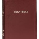 NKJV, Thinline Reference Bible, Leather-Look, Burgundy, Red Letter Edition, Comfort Print