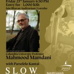 Conversation with Mahmood Mamdani – Friday 23rd January